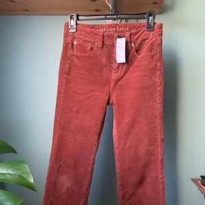 American Eagle Rust Color Corduroy Pants